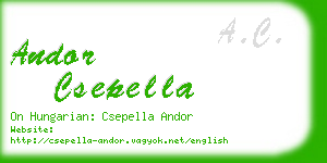 andor csepella business card